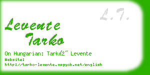 levente tarko business card